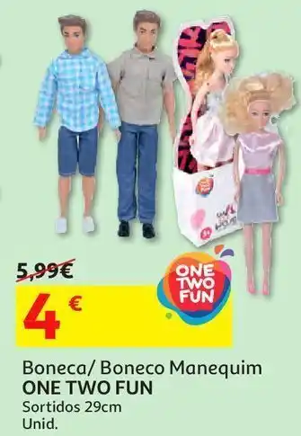 Auchan Boneco manequim one two fun promoção