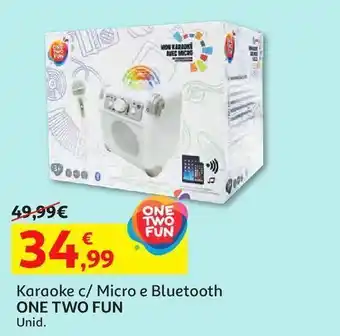 Auchan Karaoke c/micro e bluetooth one two fun promoção