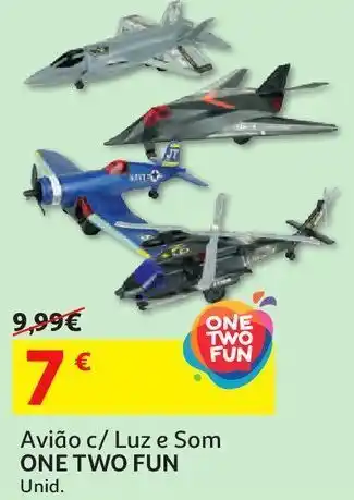 Auchan Avião one two fun c/luz e som sortido promoção