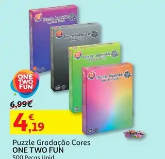 Auchan Puzzle gradação cores one two fun 500 peças promoção