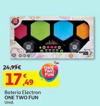 Auchan Bateria electron one two fun promoção