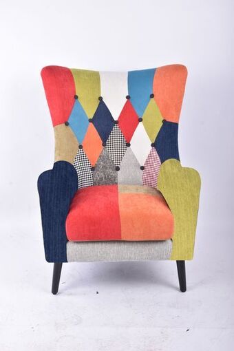 Conforama Circo cadeirao com estampa patchwork promoção