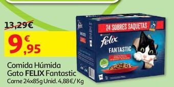Comida húmida gato felix fantastic carn 24x85g