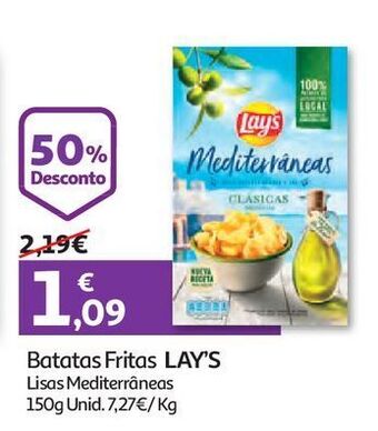 Auchan Batatas fritas lisas lay's promoção
