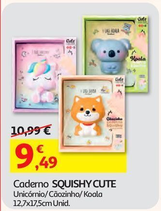 Auchan Caderno squishy cute promoção