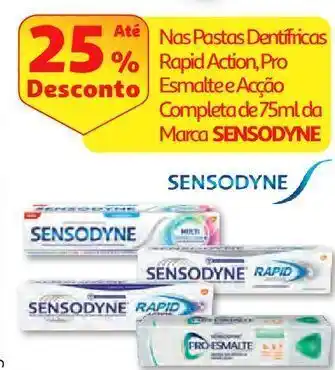 Auchan Pasta dentífrica sensodyne rapid action branqueadora 75ml promoção