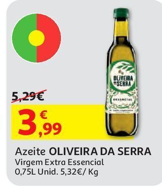 Auchan Azeite v.e oliveira da serra essencial 0.75 lt promoção