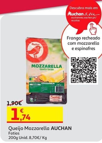 Qj mozzarella auchan fatias 200 g