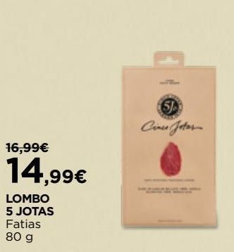 El Corte Inglés Lombo de porco 5 jotas promoção