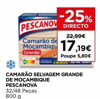 El Corte Inglés Camarão congelado pescanova promoção