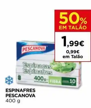 El Corte Inglés Espinafre com alho pescanova promoção