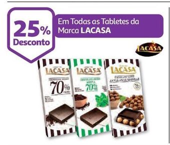 Auchan Tablete chocolate lacasa promoção