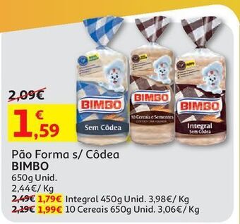 Auchan Pão forma bimbo promoção