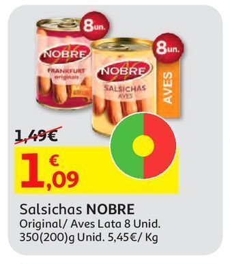 Salsichas nobre