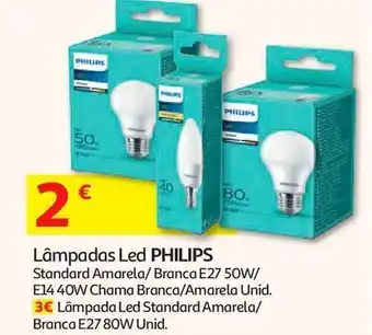 Auchan Lampada led philips std branco e27 80w promoção