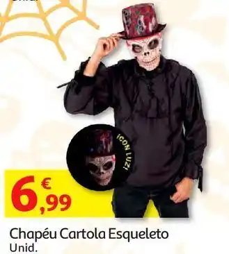 Auchan Chapéu cartola rubies esqueleto promoção