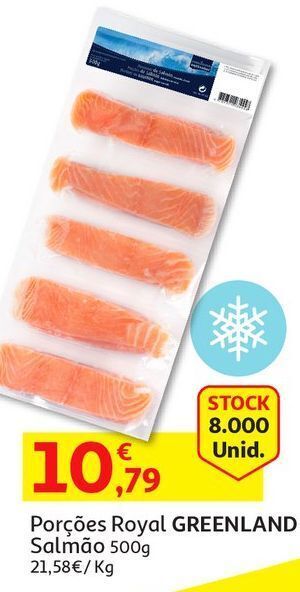 Auchan Porções royal greenland salmão 500g promoção