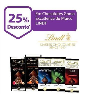 Auchan Chocolate negro lindt promoção