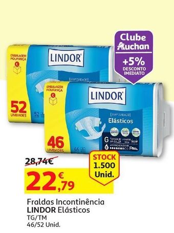 Auchan Fraldas incontinência lindor promoção