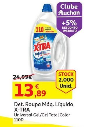 Auchan Det. roupa máq. líquido x-tra promoção