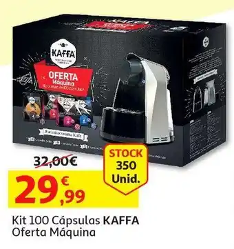 Auchan Kit 100 cápsulas kaffa:oferta máquina promoção