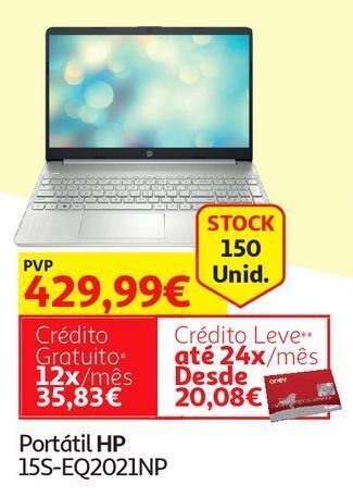 Auchan Portátil hp 15.6" r3/8/256gb 15s-eq2021np promoção