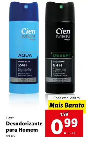 Lidl Desodorizante para Homem 200ml promoção