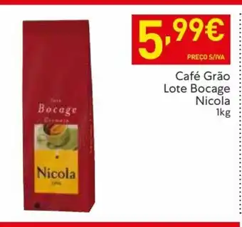 Recheio Cafe Grao Lote Bocage Nicola 1kg promoção