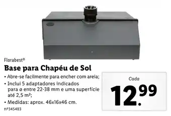 Lidl Florabest Base para Chapéu de Sol promoção