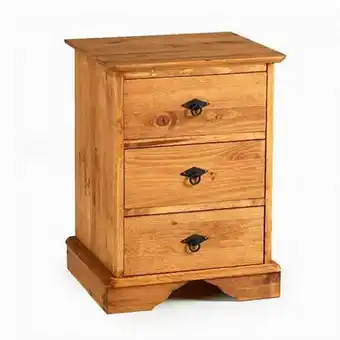 Mesa de cabeceira rústica 67.5x50x43.5cm