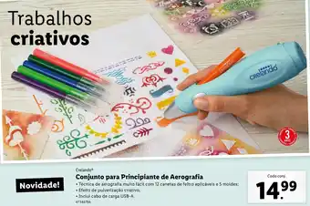 Lidl Crelando Conjunto para Principiante de Aerografia promoção
