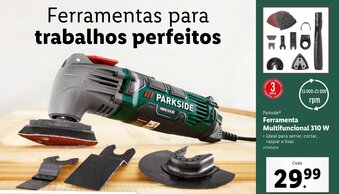 Lidl Parkside Ferramenta Multifuncional 310W promoção