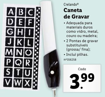 Lidl Crelando Caneta de Gravar promoção