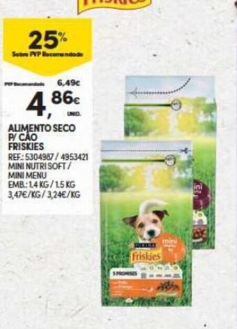 Continente Alimento seco p/ cao Friskies promoção