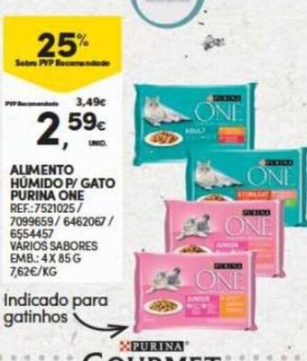 Continente Alimento Humido p/ gato Purina One promoção