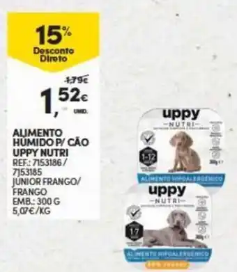 Continente Alimento Humido p/ cao Uppy Nutri 300g promoção