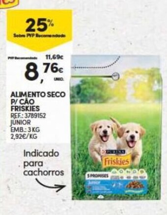 Continente Alimento Seco p/ Cao Friskies 3kg promoção