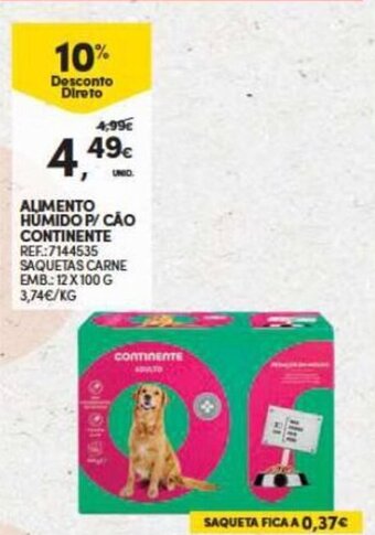Continente Alimento Humido p/ cao Continente promoção