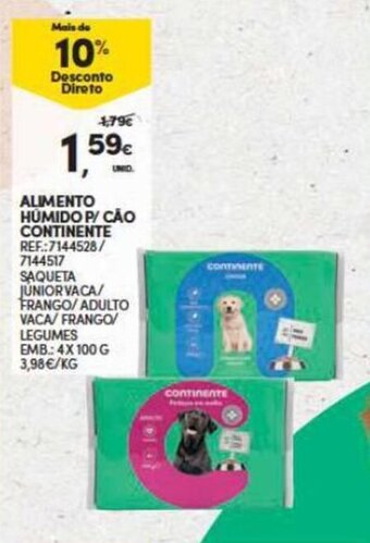 Continente Alimento Humido p/ cao Continente promoção