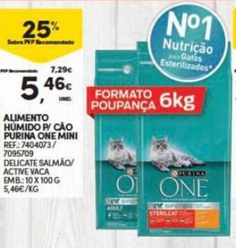 Continente Alimento Humido p/ Cao Purina One Mini promoção