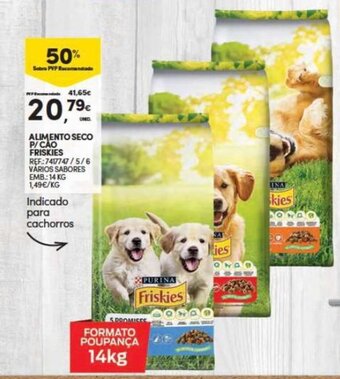 Continente Alimento seco p/ cao Friskies 14kg promoção