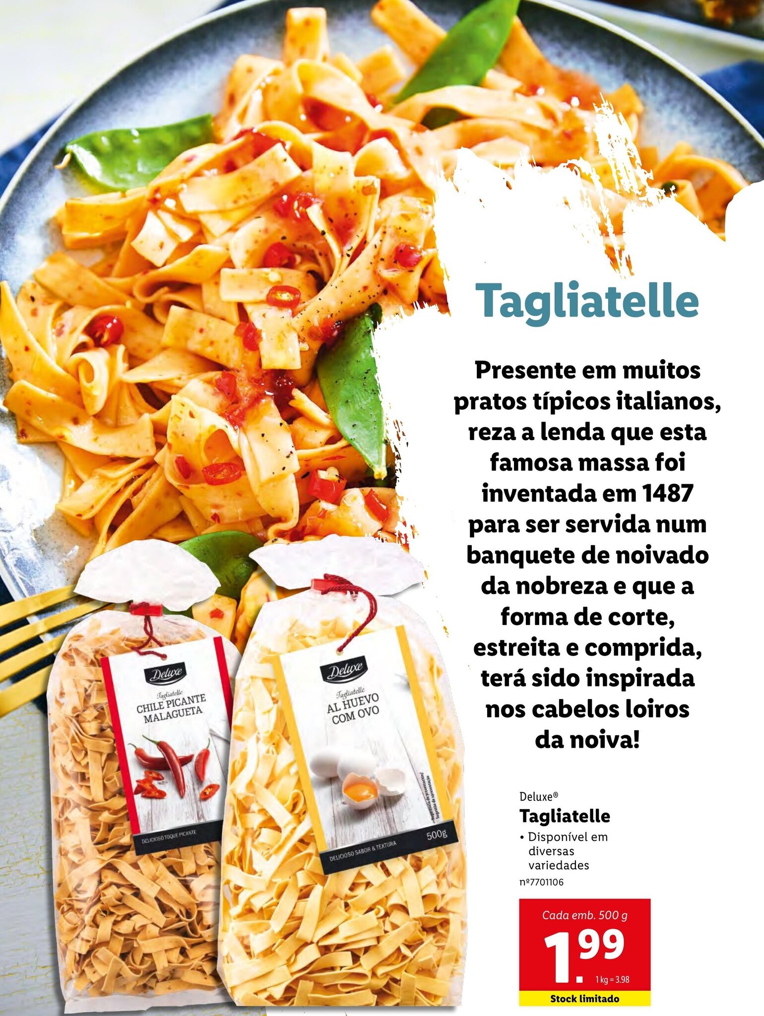 Promoção Deluxe Tagliatelle 500g em Lidl
