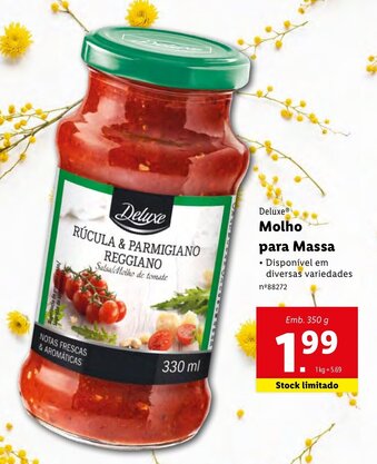 Lidl Deluxe Molho para Massa promoção