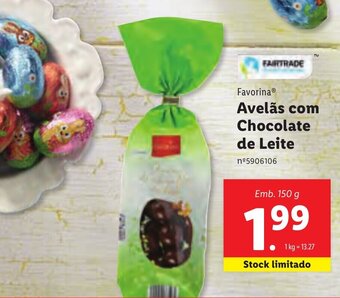 Lidl Favorina Avelãs com Chocolate de Leite 150g promoção