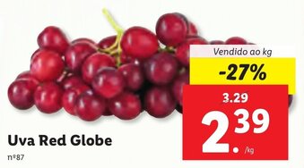 Lidl Uva Red Globe promoção