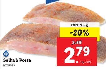 Lidl Solha à Posta 700g promoção
