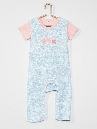 Kiabi Conjunto jardineiras e babygro promoção