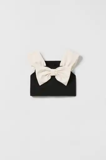 ZARA Top maxi laço promoção