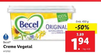 Lidl Becel Creme Vegetal 450g promoção