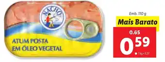 Lidl Atum Posta em Óleo Vegetal 110g promoção